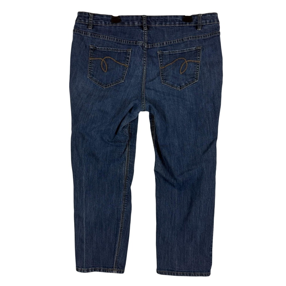 Avenue Denim Jeans Womens 20P Blue Medium Wash High Rise Straight Stretch